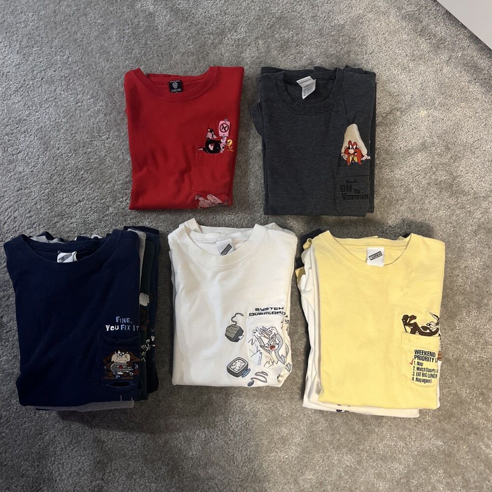 Vintage Looney Tunes 90s Lot of (18) T Shirts - Bugs Bunny, Taz, Yosemite Sam
